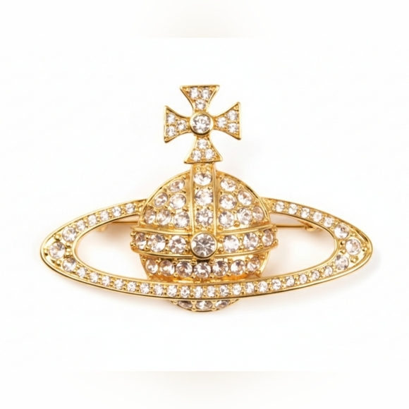 Vivienne Westwood Jewelry - Vivienne Westwood Bas Relief Gold Brooch Brand New